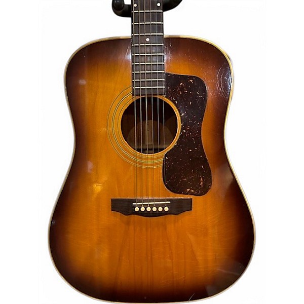 Vintage 1974 Guild D140 Tobacco Burst Acoustic Guitar