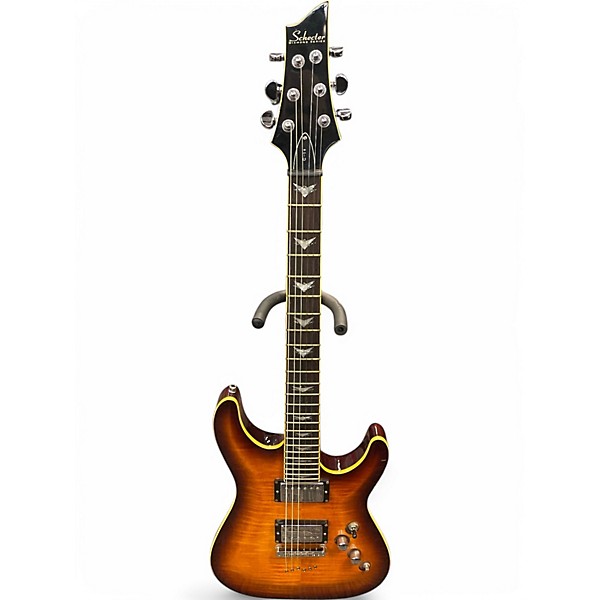 Used Schecter Guitar Research C1 Plus Brown Sunburst Solid Body Electric Guitar
