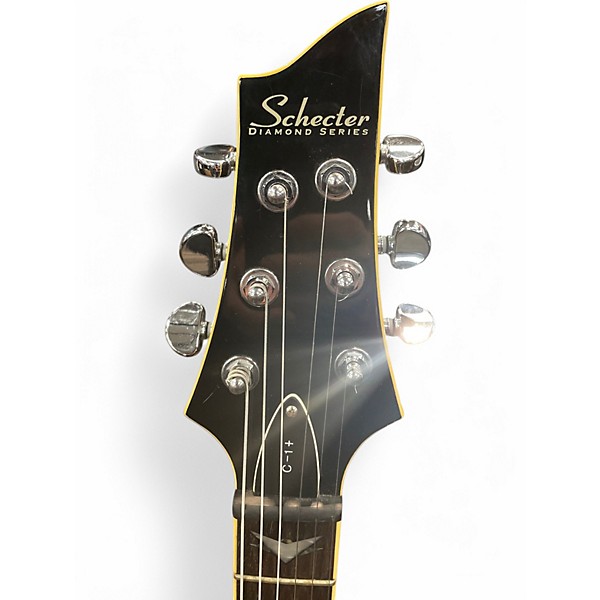 Used Schecter Guitar Research C1 Plus Brown Sunburst Solid Body Electric Guitar
