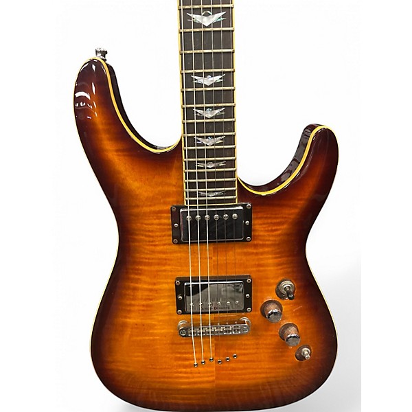 Used Schecter Guitar Research C1 Plus Brown Sunburst Solid Body Electric Guitar