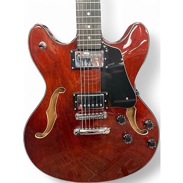 Used Schecter Guitar Research Corsair Worn Cherry Hollow Body Electric Guitar