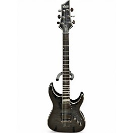 Used Schecter Guitar Research Hellraiser C1 Hybrid TRANSPARENT BLACK Solid Body Electric Guitar