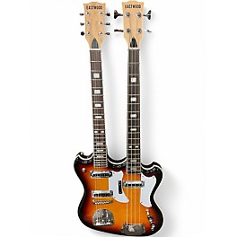 Used Eastwood 4/6 DOUBLE NECK  3 Color Sunburst Solid Body Electric Guitar