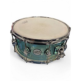 Used DW 14X6.5 Design Series Acrylic Snare SEA GLASS Drum