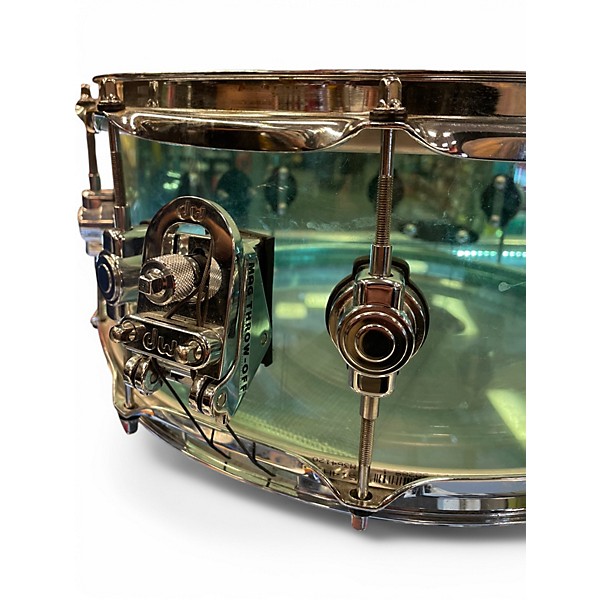 Used DW 14X6.5 Design Series Acrylic Snare SEA GLASS Drum