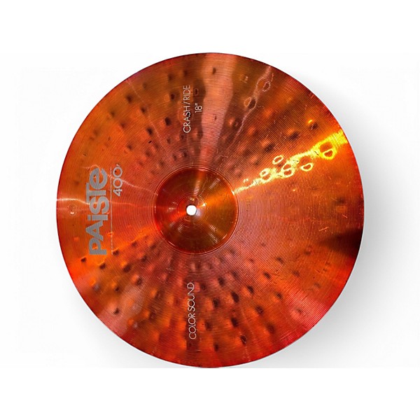 Used Paiste 18in 400 Series Colorsound Crash/Ride Cymbal,Specials : American Fashion Style Bags On Sale