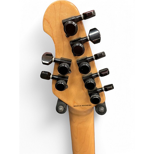 Used Sterling by Music Man John Petrucci JP157 7 String Black Solid Body Electric Guitar