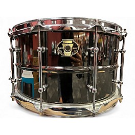 Used Ludwig 14X8 Black Magic Snare Black Nickle Over Brass Drum