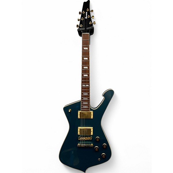 Used Ibanez IC420 Ice Blue Metallic Hollow Body Electric Guitar