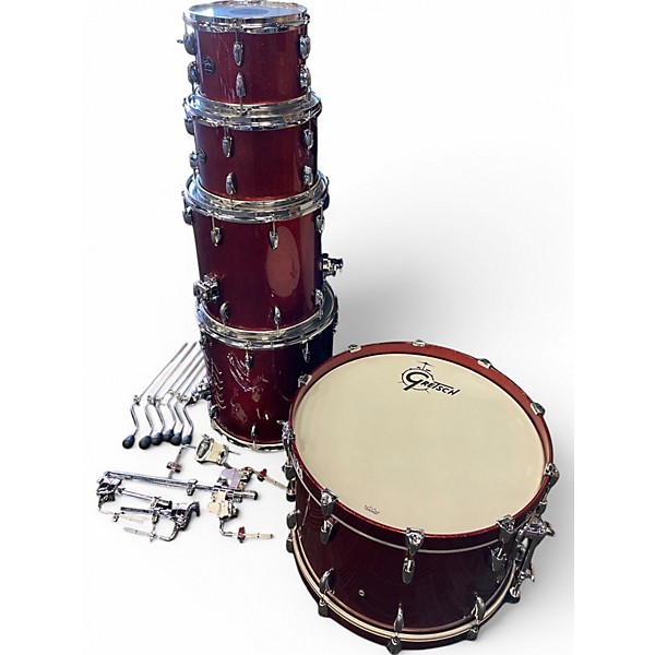 Used 2020 Gretsch Drums 5 Piece Renown BURNT ORANGE Drum Kit