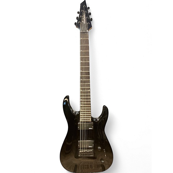 Used Jackson JS22-7 Dinky 7 String Black Solid Body Electric Guitar