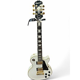 Used Epiphone Les Paul Custom Pro Alpine White Solid Body Electric Guitar