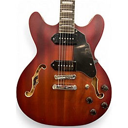 Used Stadium ST-YGCS-P90 Wine Red Hollow Body Electric Guitar