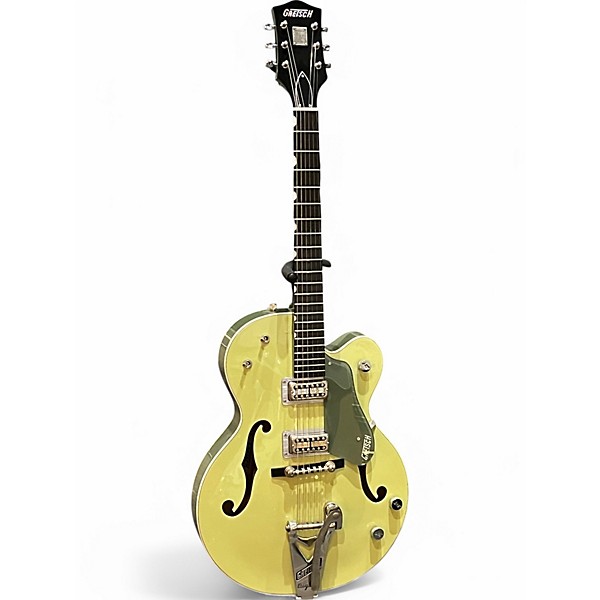 Used Gretsch Guitars G6118T 130th Anniversary Jr Left Handed Cadillac green Hollow Body Electric Guitar,Specials : American Fashion Style Bags On Sale