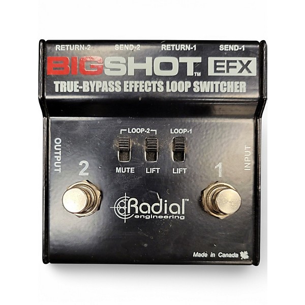 Used Radial Engineering Bigshot True Bypass FX Loop Switcher Pedal