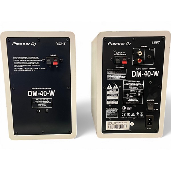 Used Pioneer DJ DM-40-w Powered Monitor