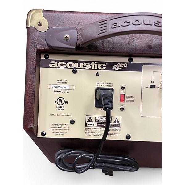 Used Acoustic A20 20W Acoustic Guitar Combo Amp