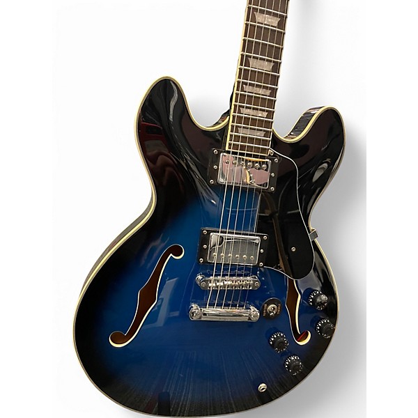 Used Firefly JSN FF338 Blue Burst Hollow Body Electric Guitar