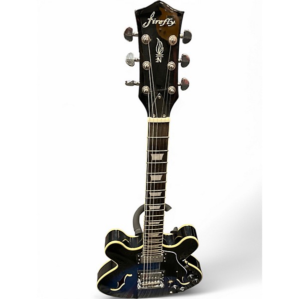 Used Firefly JSN FF338 Blue Burst Hollow Body Electric Guitar