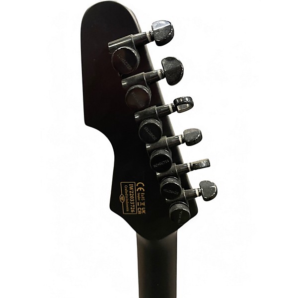 Used Schecter Guitar Research MACHINE GUN KELLY PT BLACK WITH PINK Solid Body Electric Guitar