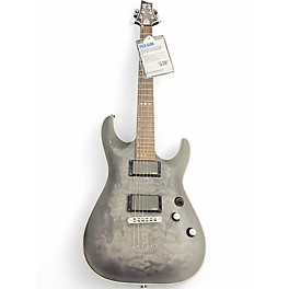 Used 2020s Schecter Guitar Research C1 Platinum Trans Black Solid Body Electric Guitar
