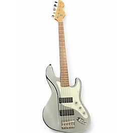 Used Dean Zelinsky THE MULE Silver Electric Bass Guitar