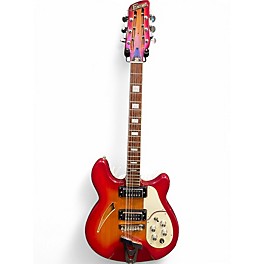 Used ENCORE Semi Hollow Cherry Sunburst Hollow Body Electric Guitar