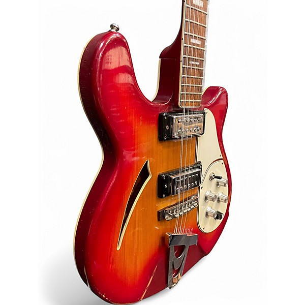 Used ENCORE Semi Hollow Cherry Sunburst Hollow Body Electric Guitar
