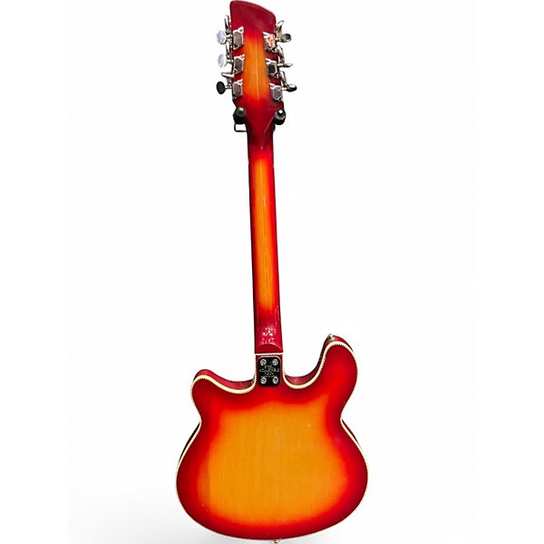 Used ENCORE Semi Hollow Cherry Sunburst Hollow Body Electric Guitar