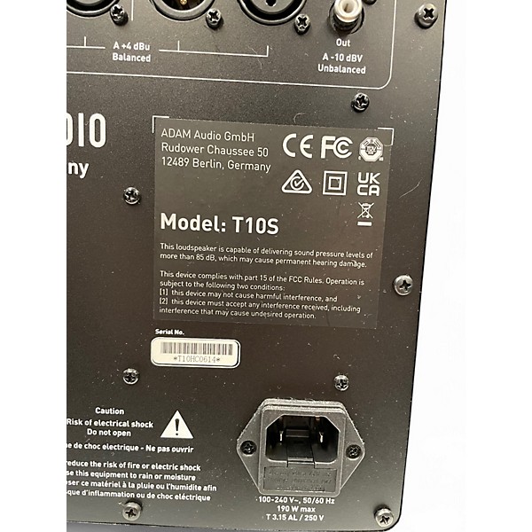 Used ADAM Audio t10s Subwoofer