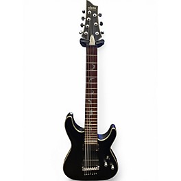 Used Schecter Guitar Research Damien 7 String Black Solid Body Electric Guitar
