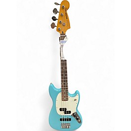 Used Fender MUSTANG Player II BLUE Electric Bass Guitar