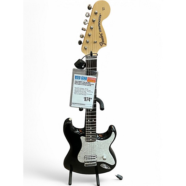 Used Fender Tom Delonge Signature Stratocaster Black Solid Body Electric Guitar