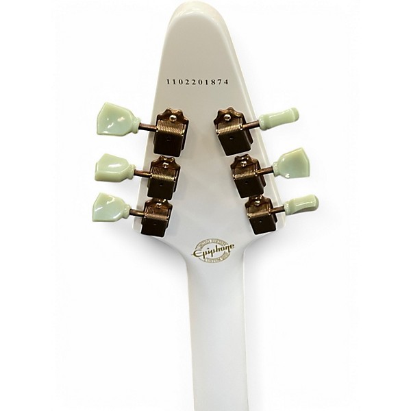 Used Epiphone flying v limited edition white Solid Body Electric Guitar