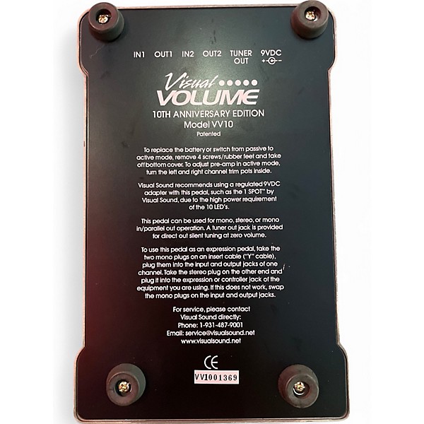 Used Visual Sound VISUAL VOLUME Pedal