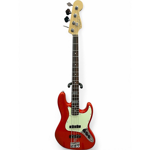 Used Fender American Standard Jazz Bass Transparent Orange Electric Bass Guitar