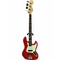 Used Fender American Standard Jazz Bass Transparent Orange Electric Bass Guitar