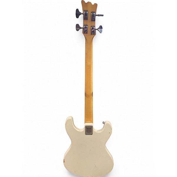 Vintage 1977 Univox Hi-Flyer White Electric Bass Guitar