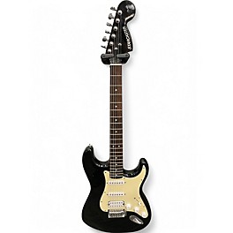 Used Starcaster by Fender Stratocaster Black Solid Body Electric Guitar