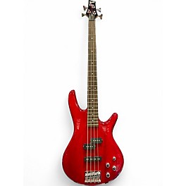 Used Ibanez GSR200 Crimson Red Trans Electric Bass Guitar