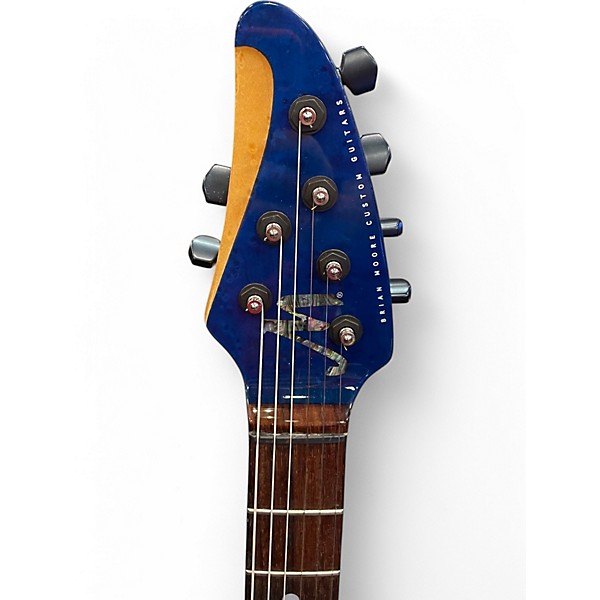 Used 1999 Brian Moore Guitars MC1 Trans Blue Solid Body Electric Guitar