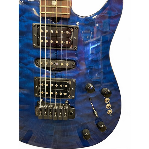 Used 1999 Brian Moore Guitars MC1 Trans Blue Solid Body Electric Guitar