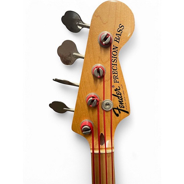 Vintage 1973 Fender Standard Precision Bass Fretless 3 Color Sunburst Electric Bass Guitar