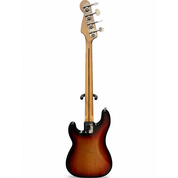 Vintage 1973 Fender Standard Precision Bass Fretless 3 Color Sunburst Electric Bass Guitar