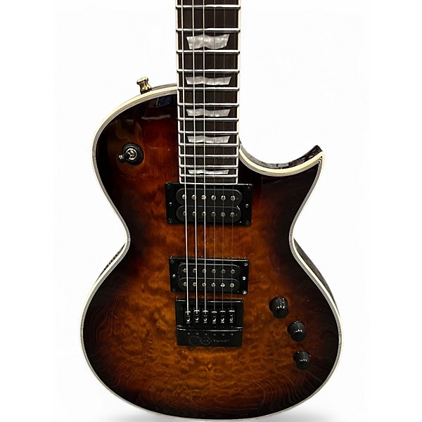 Used ESP LTD EC1000 Deluxe Tobacco Burst Solid Body Electric Guitar