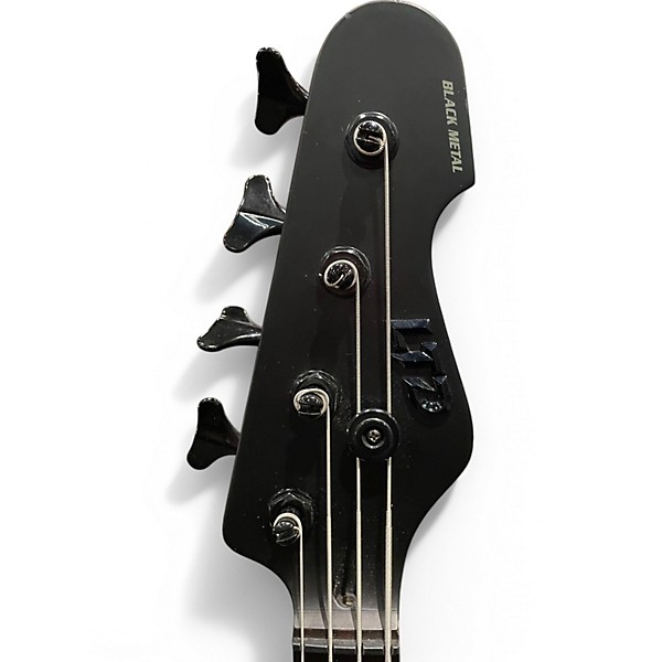Used ESP LTD AP4 Black Metal LEFT HANDED Satin Black Electric Bass Guitar