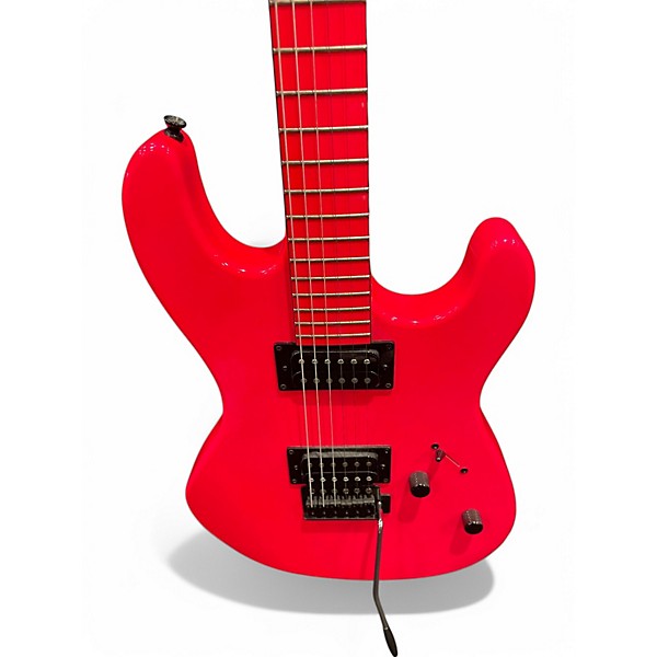 Used Dean Custom Zone Fluorescent Pink Solid Body Electric Guitar