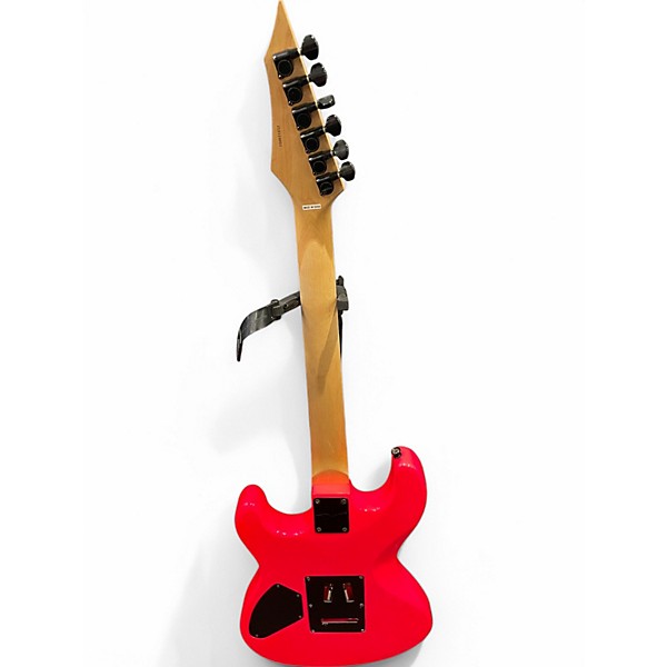 Used Dean Custom Zone Fluorescent Pink Solid Body Electric Guitar