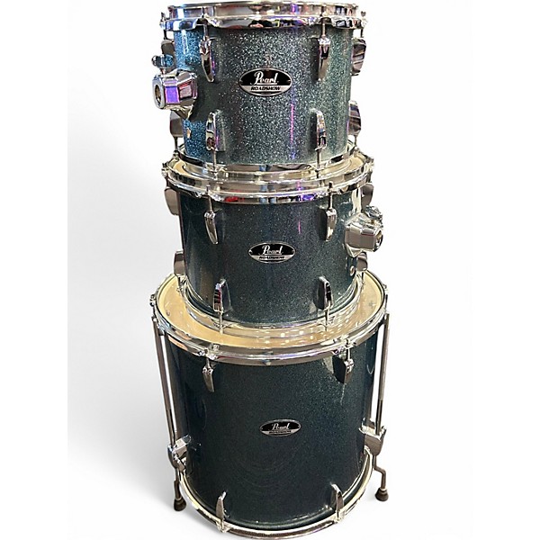 Used 2020s Pearl 5 Piece ROADSHOW AQUA BLUE GLITTER Drum Kit
