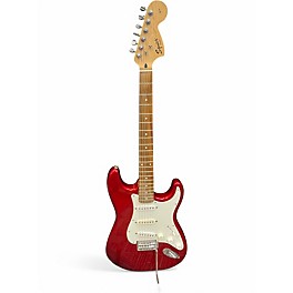 Used Squier Affinity Stratocaster Candy Apple Red Solid Body Electric Guitar